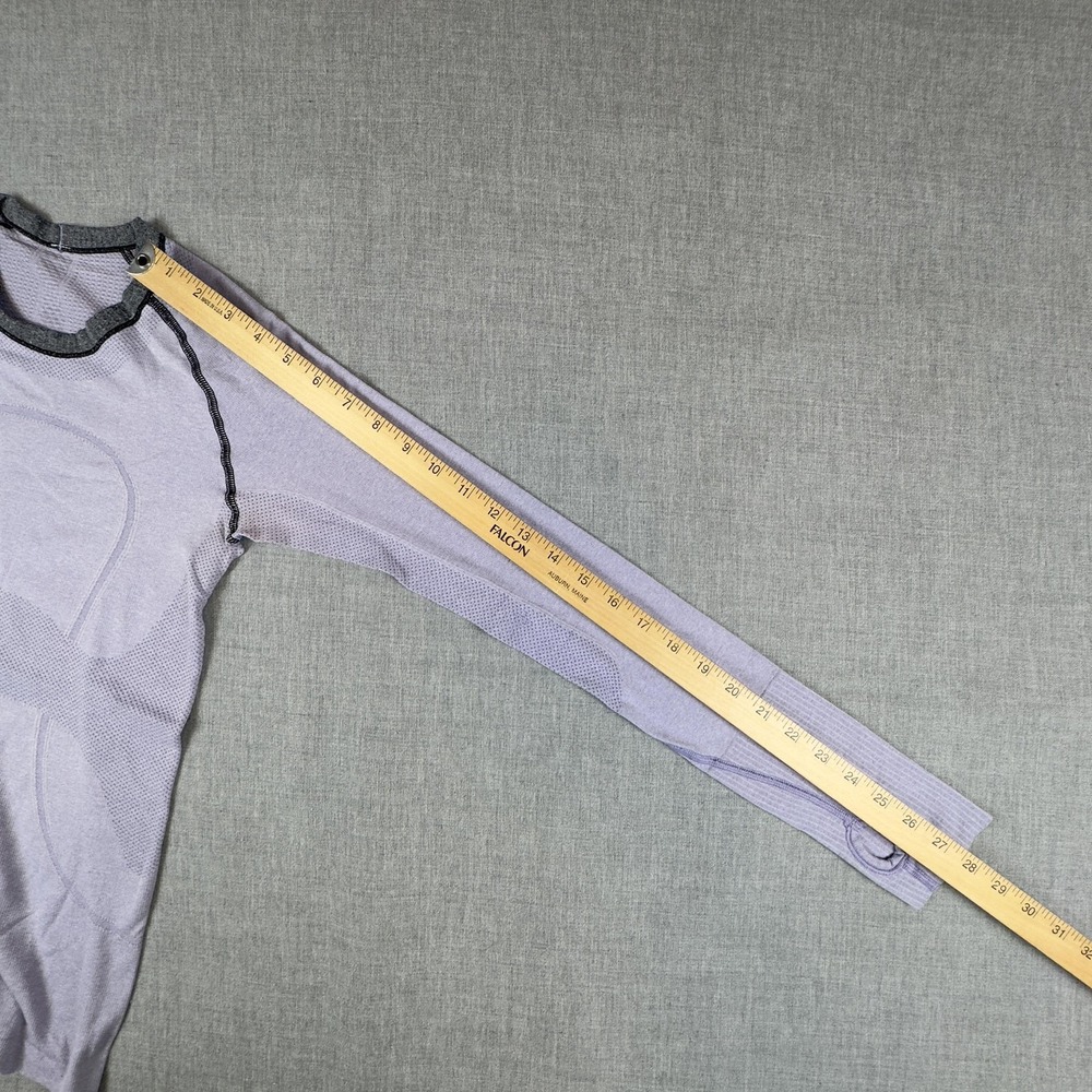 Lululemon Swiftly Tech Long Sleeve Shirt Womens 4 Purple Thumbholes Running Yoga - Picture 12 of 12